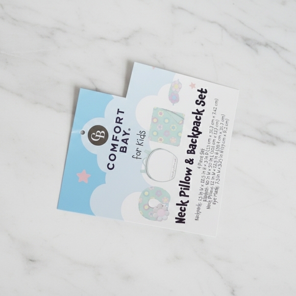 Comfort Bay Kids Floral Neck Pillow Set - Mint and Pastel - Picture 2 of 2